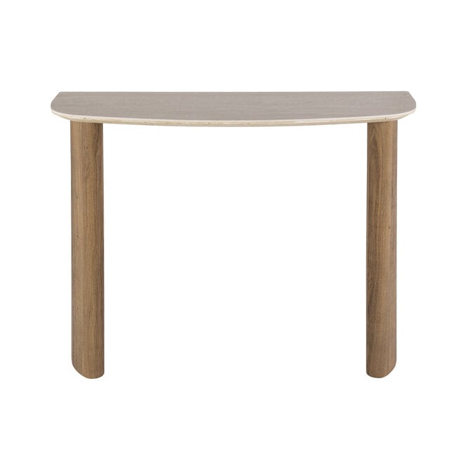 Hal-/kaptafel Romano Curvo / Keramiek travertin