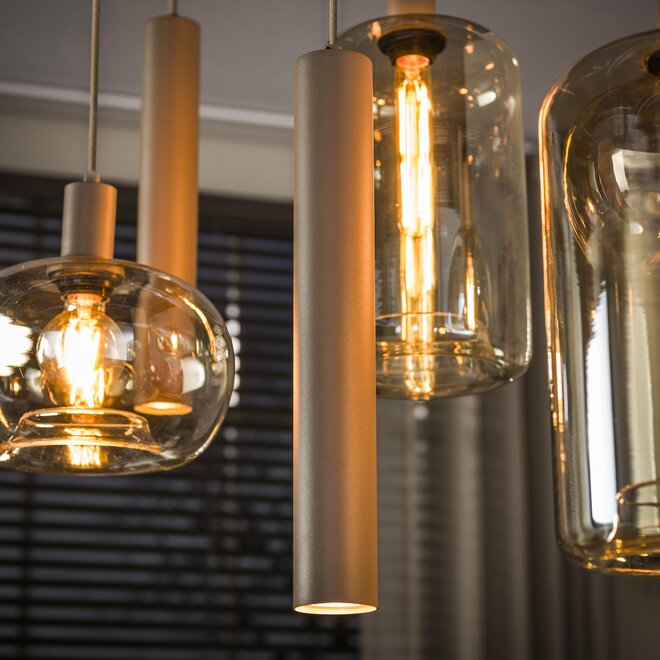 Hanglamp Serene 4+3-lichts / Beige