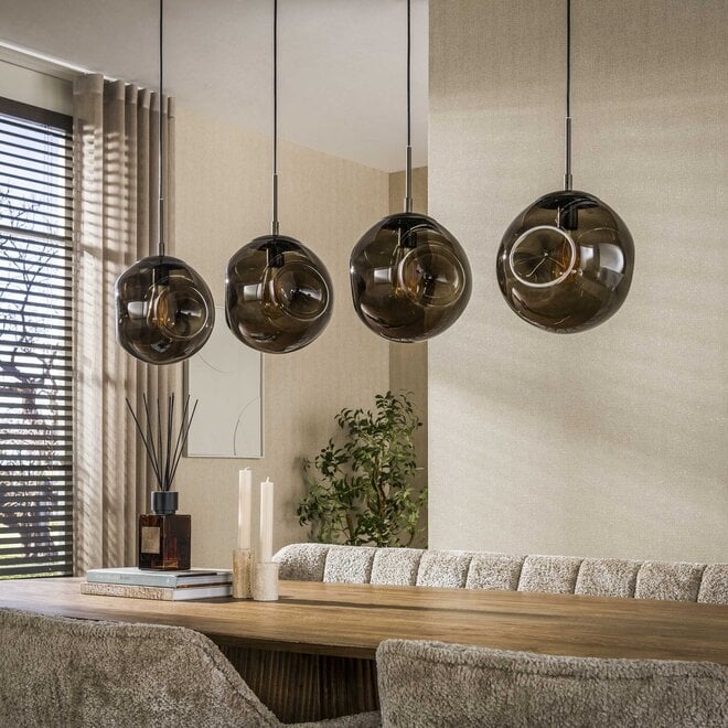 Hanglamp Stellar 4-lichts / Sienna bruin