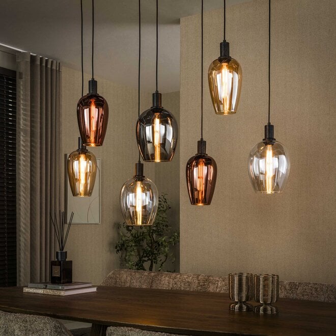 Hanglamp Amfora 7-lichts / Artic zwart