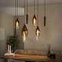 Hanglamp Cocoon pendel 4+3-lichts / Sienna bruin-shaded