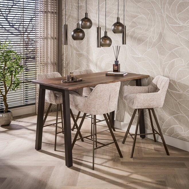 Hanglamp Sfera Tricolore 4+3-lichts / Sienna bruin-frosted