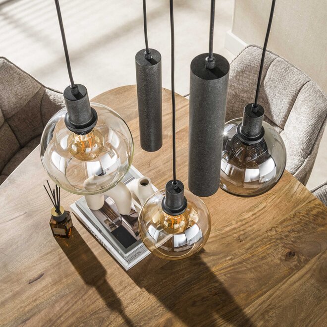 Hanglamp Sfera Tricolore getrapt 5-lichts / Artic zwart