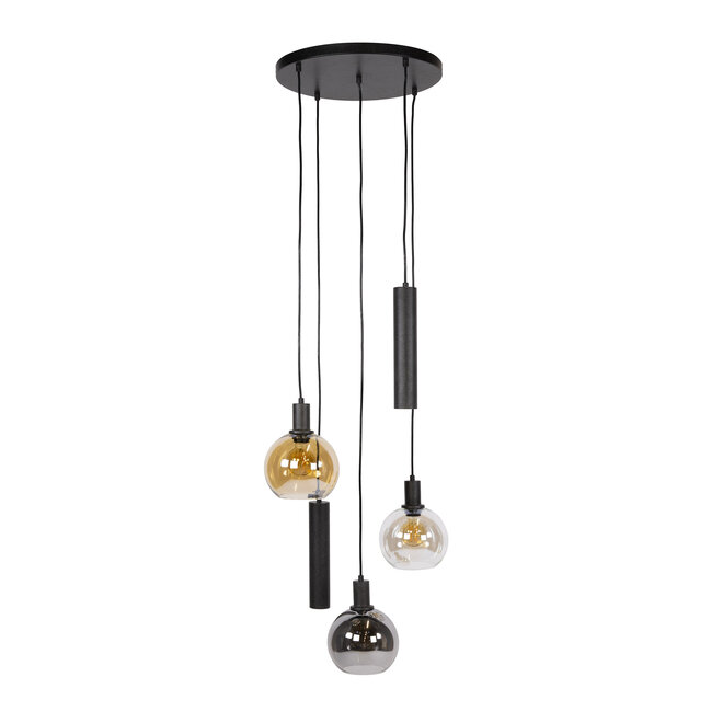 Hanglamp Sfera Tricolore getrapt 5-lichts / Artic zwart