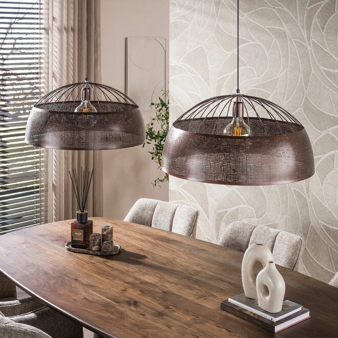 Hanglamp Screen open 2-lichts Ø60cm / Antiek koper