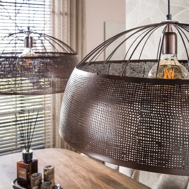 Hanglamp Screen open 2-lichts Ø60cm / Antiek koper