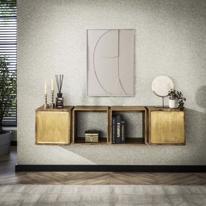 Dressoir Brass 2 deuren / Massief mango zand