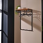 Kapstok Custom hoog roede en hoedenplank 2x4 haken / Massief acacia