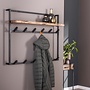 Kapstok Air Solid hoog hoedenplank 2x6 haken / Massief acacia