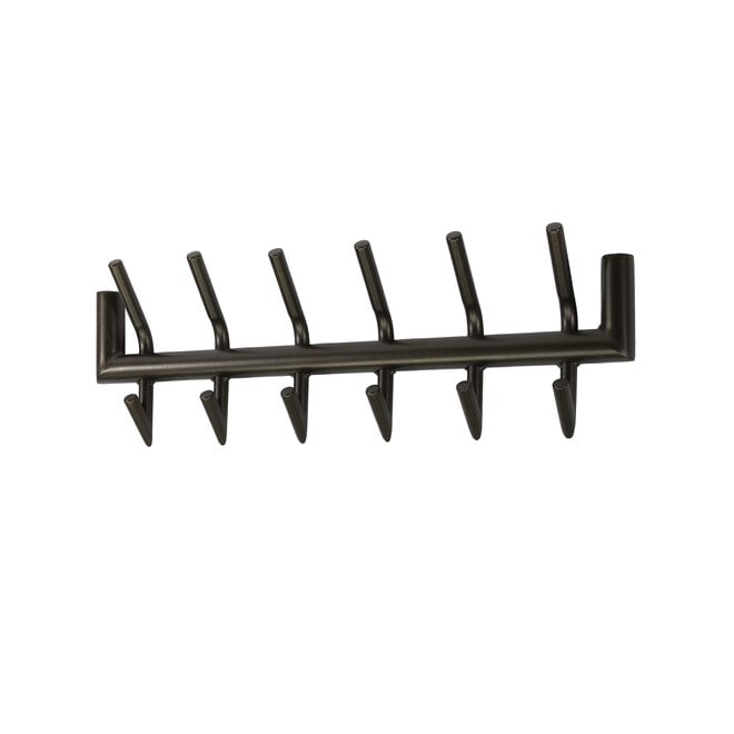 Kapstok Tubo 2x6 haken / Drift brown