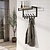 Kapstok Terra roede en hoedenplank 2x5 haken 65cm / Melamine travertine