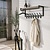 Kapstok Terra roede en hoedenplank 2x7 haken 85cm / Melamine travertine