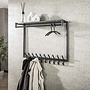 Kapstok Tenaro hoog roede en hoedenplank 2x10 haken / 3D melamine graphite