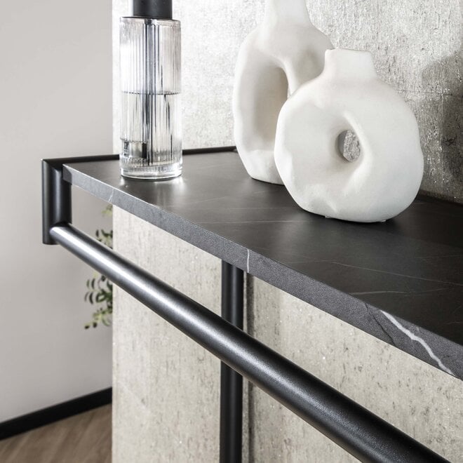Kapstok Tenaro hoog roede en hoedenplank 2x10 haken / 3D melamine graphite