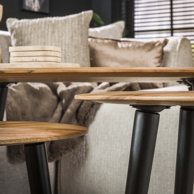 Salontafel Organic set van 3 / Massief acacia