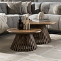 Salontafel Tweak Cone set van 2 / Massief mango zand