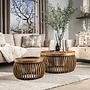 Salontafel Tweak Curve set van 2 / Massief mango zand
