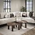 Salontafel Maya Teak driehoekig set van 2 / Massief teak espresso