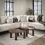 Salontafel Maya Teak driehoekig set van 2 / Massief teak espresso