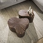 Salontafel Maya Teak shamrock set van 2 / Massief teak espresso