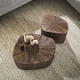 Salontafel Maya Teak vierhoekig set van 2 / Massief teak espresso