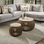 Salontafel Nuovo Curve set van 2 / Massief mango zand