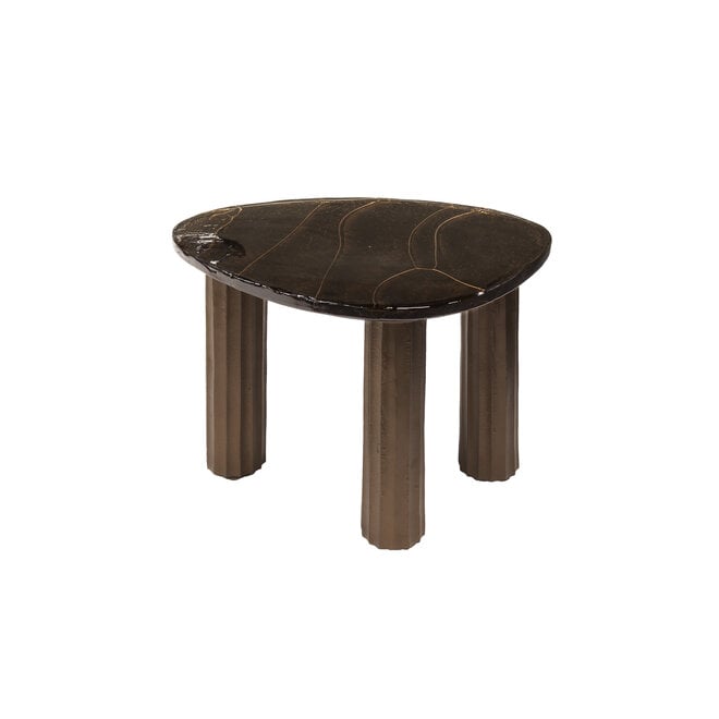 Salontafel Eclipse S / Antiek koper