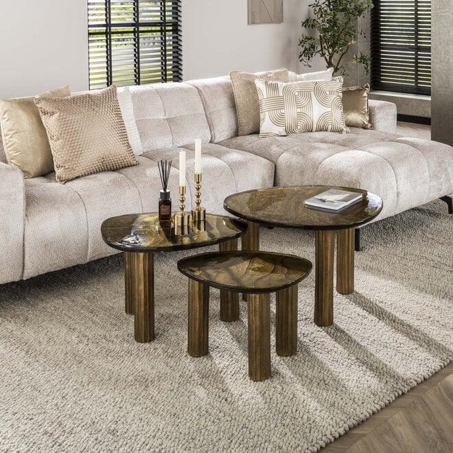 Salontafel Eclipse M / Antiek goud