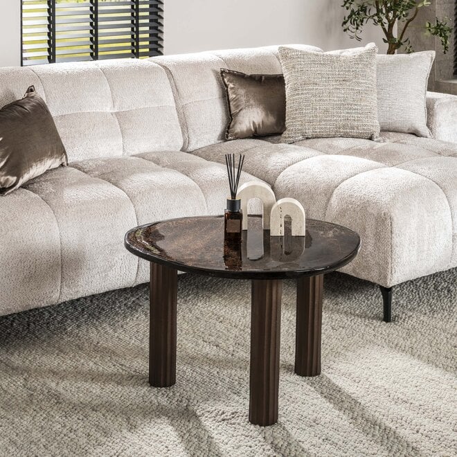 Salontafel Eclipse L / Antiek koper