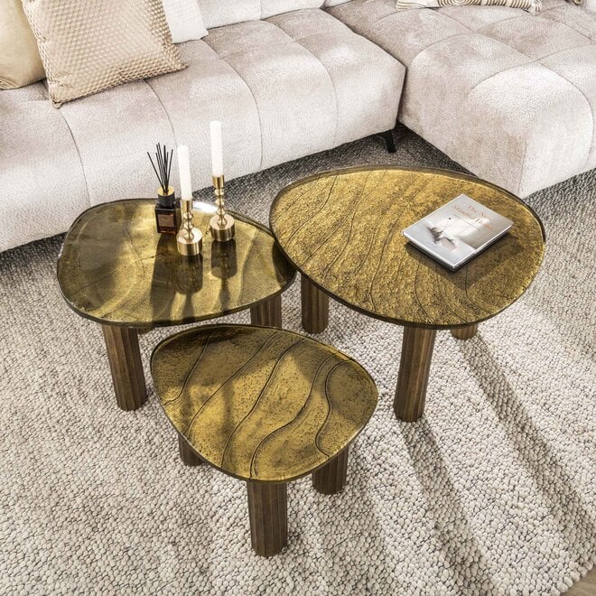 Salontafel Eclipse L / Antiek goud