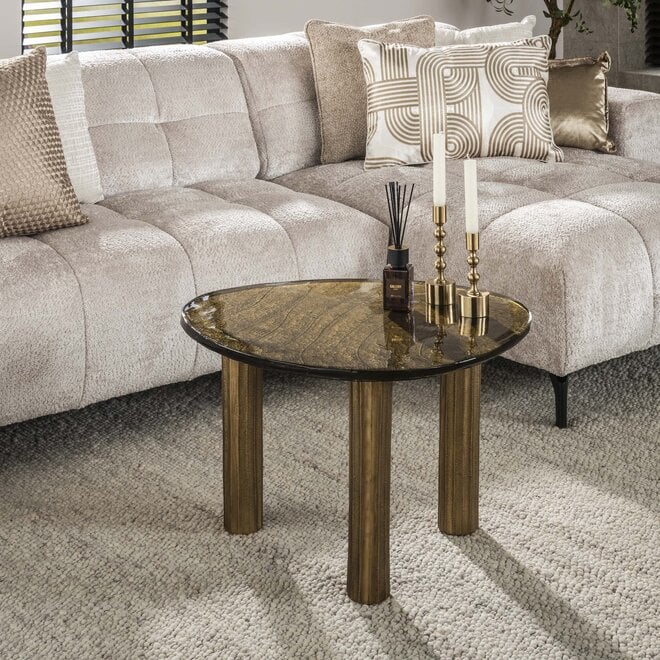 Salontafel Eclipse L / Antiek goud