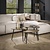 Salontafel Metallic driehoekig set van 3 / Antiek brons