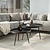 Salontafel Metallic rond set van 2 / Grijs