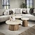 Salontafel Romano rond set van 3 / Keramiek travertin