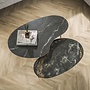 Salontafel Fossil niervormig set van 2 / Keramiek fossil black