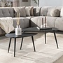 Salontafel Onyx peervormig set van 2 / 3D melamine graphite