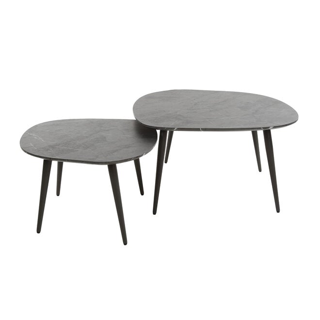 Salontafel Onyx rock set van 2 / 3D melamine graphite