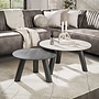 Salontafel Twin rond set van 2 / 3D keramiek travertin zwart/grijs