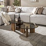 Salontafel Tinto rond set van 2 / Brons glas