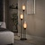 Vloerlamp Cocoon 3-lichts / Sienna bruin-frosted
