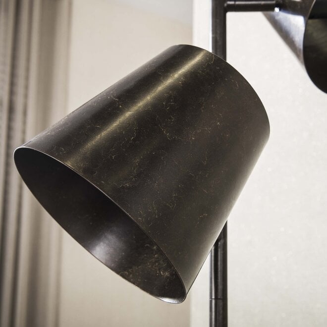 Vloerlamp Kinetic 3-lichts / Urban bruin