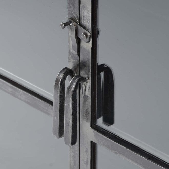 Vitrinekast Rift Metal 2 deuren / Gunmetal