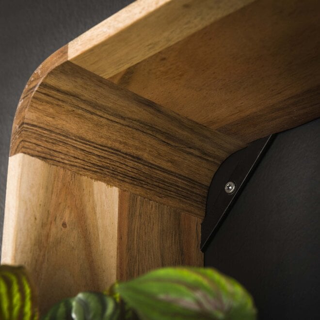 Wandschap Box set van 3 / Massief acacia