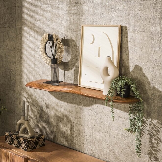 Wandplank Organic 120cm / Massief acacia