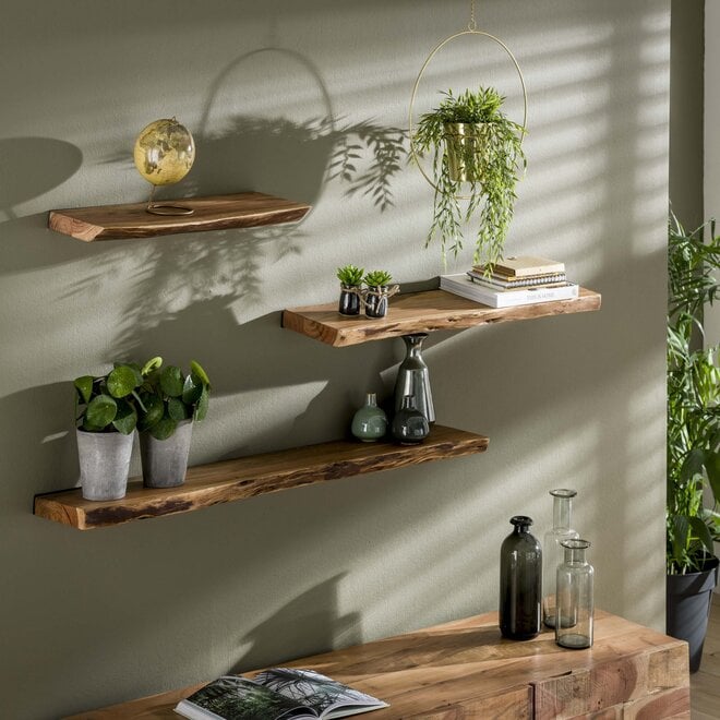 Wandplank Edge 60cm / Massief acacia