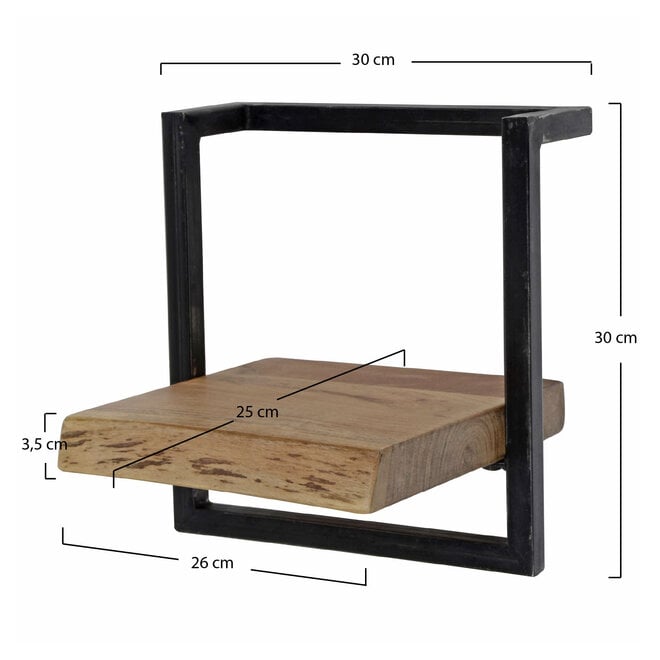 Wandplank Edge Frame 30cm / Massief acacia