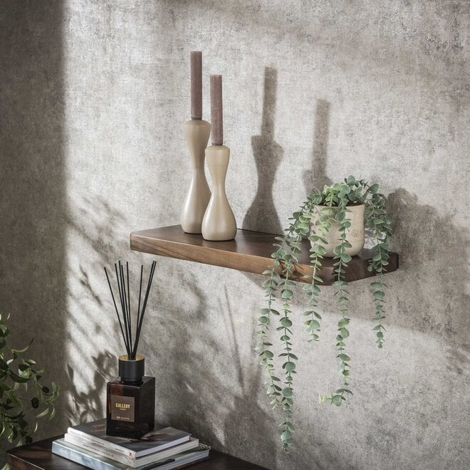 Wandplank Carve 60cm / Massief acacia bruin