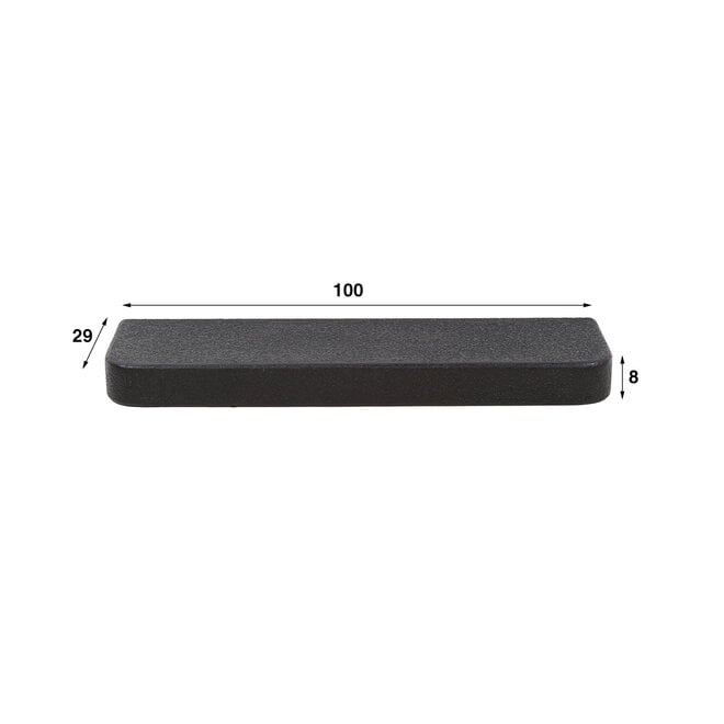 Wandplank Metallic 100cm / Grijs