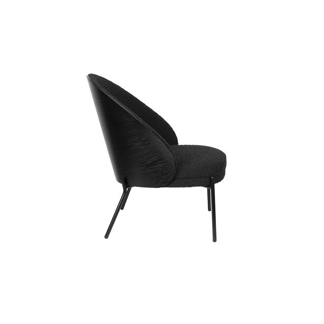 Lounge stoel Rodin BouclÃ© zwart