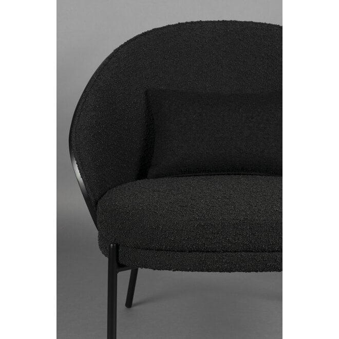 Lounge stoel Rodin BouclÃ© zwart